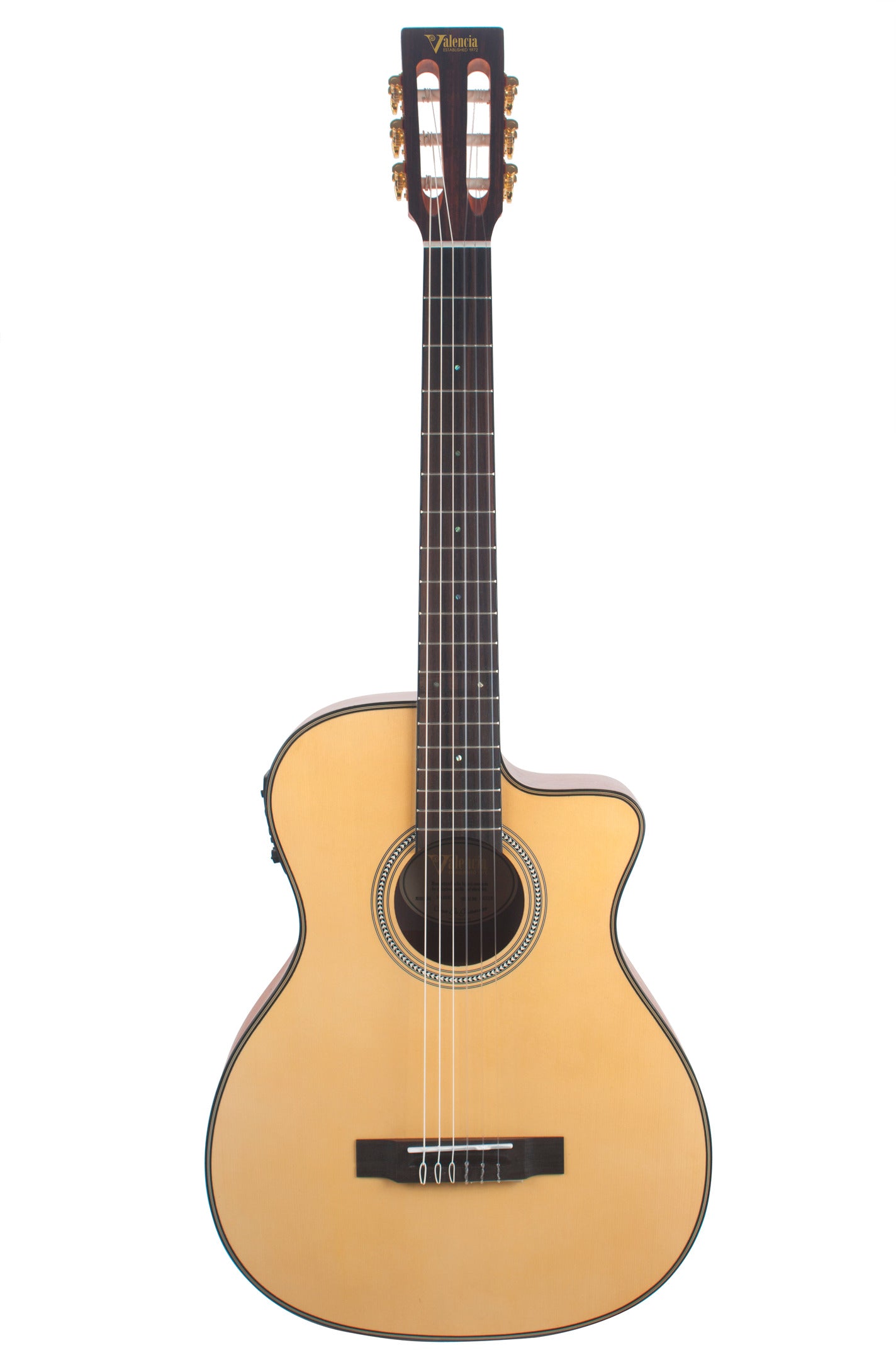 Valencia | VA434CE | Nylon Acoustic Guitar - Cutaway, Electric Acoustic | Full Size | Natural Valencia | VA434CE | Nylon Acoustic Guitar - Cutaway, Electric Acoustic | Full Size | Natural